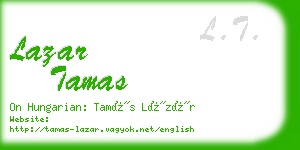 lazar tamas business card